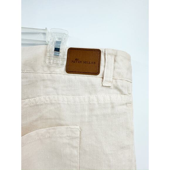 Peter Millar Seaside Collection 100% Linen Cream Pants 40 - Picture 4 of 5